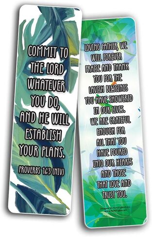 Popular Prayers and Bible Scriptures on Morning Prayers Bookmarks - 30 Pack in Saudi Arabia
