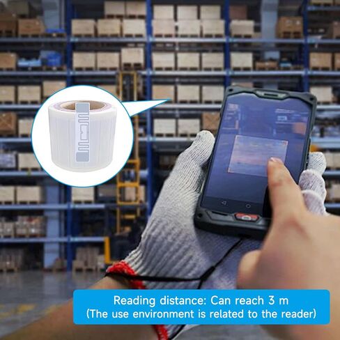 100 قطعة من ملصقات YANZEO RFID UHF 860-960MHZ مع شريحة KM4Q للسوبر ماركت والمكتبة والمستندات والمستودعات والإدارة in Kuwait