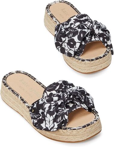صندل نسائي من Kate Spade New York Lucie Tropical Foliage Espadrille منزلق in Saudi Arabia