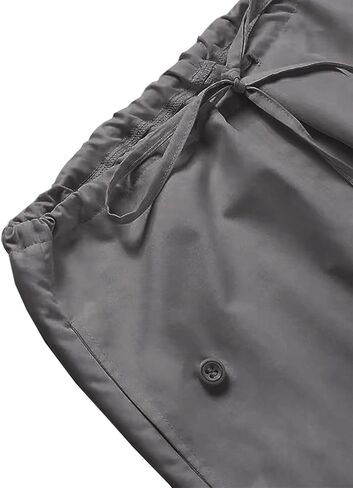 Xineicy Parachute Pants for Women Drawstring Baggy Cargo Pants Y2K Trouser Low Rised Jogger Sweatpants Loose Hip Hop in Kuwait