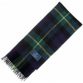 وشاح من الصوف الاسكتلندي 100% للجنسين من The Scotland Kilt Company، شال برقبة طويلة مع هامش - عشائر مختلفة