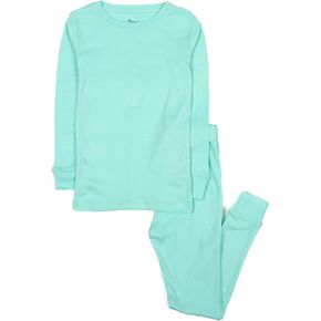 Leveret Kids Pajamas Boys & Girls Solid Colors 2 Piece Pajama Set 100% Cotton (Size 2-14 Years)
