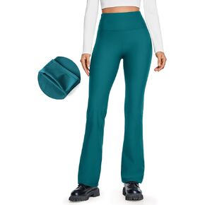 CRZ YOGA Womens Fleece Lined Flare Leggings 31" Bootcut Yoga Pants Tummy Control Winter Thermal Warm Soft Casual Lounge Pants