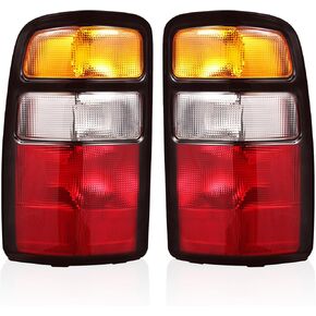 Boine Tail Light Compatible With 2000 2001 2002 2003 2004 2005 2006 Chevy Tahoe Suburban 1500 2500 GMC Yukon Driver and Passenger Side Rear Light Brake Lamps (OE-Black Edge Clear Lens)