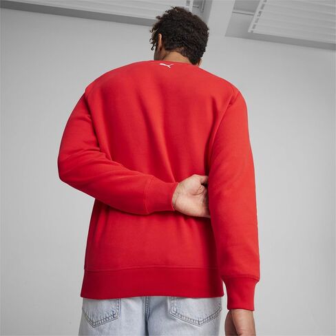 PUMA Men's Standard Scuderia Ferrari Race Big Shield Crew Sweatshirt, Red-SS24 in Saudi Arabia