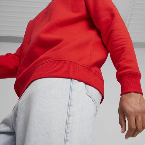 PUMA Men's Standard Scuderia Ferrari Race Big Shield Crew Sweatshirt, Red-SS24 in Saudi Arabia