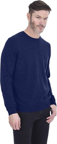 Cashmeren Men's Basic Crewneck Sweater 100% Pure Cashmere Long Sleeve Round Neck Pullover in Kuwait