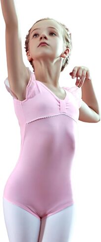 Girls Ballet Leotards Flutter Sleeve Dance Dress Gymnastics Skirted Ballerina Outfits(Toddler/Little Girl/Big Girl) in Saudi Arabia