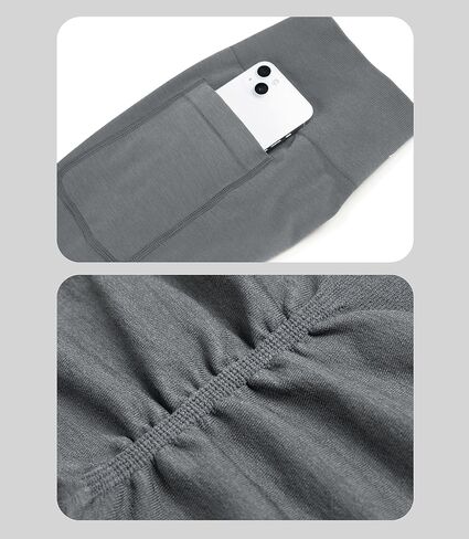 A AGROSTE Women Seamless Workout Leggings with Pockets Scrunch Butt Lifting Gym Leggings High Waisted Yoga Pants in Kuwait