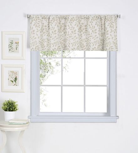 Elrene Home Fashions Serene Window, 60 in x 15 in (1 Valance), Spice Red in Saudi Arabia