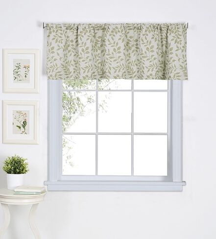 Elrene Home Fashions Serene Window, 60 in x 15 in (1 Valance), Spice Red in Saudi Arabia