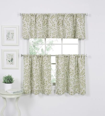 Elrene Home Fashions Serene Window, 60 in x 15 in (1 Valance), Spice Red in Saudi Arabia