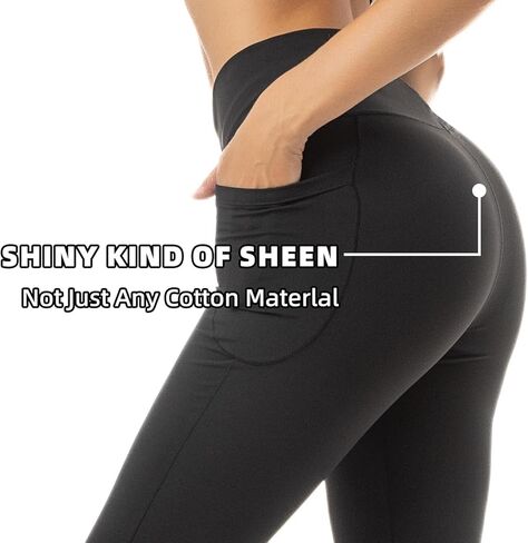 Stanpetix طماق مضيئة للنساء سراويل اليوغا مع جيوب تجريب كروس Bootcut طماق التحكم في البطن أسود in Kuwait