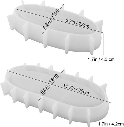 Boat Vessel Silicone Candle Mold, Handmade Elliptical Creative Storage Bowl Resin Mould, Flower Pot Vase Concrete, DIY Plaster Cement Rings Storage Tray Mold (Set) in Saudi Arabia