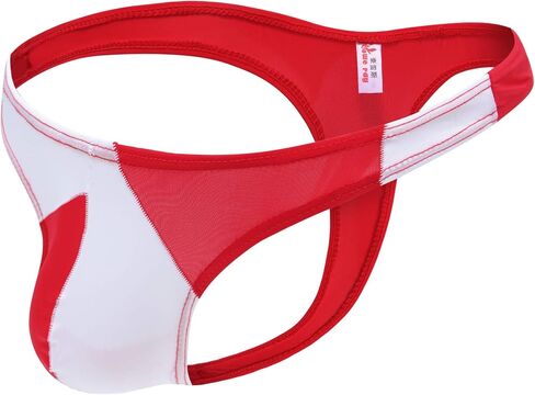 TESOON Men's Sexy Thongs Underwear Cool Low Rise Ice Silk Bulge Pouch G-String Underwear in Kuwait