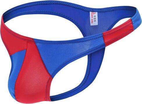 TESOON Men's Sexy Thongs Underwear Cool Low Rise Ice Silk Bulge Pouch G-String Underwear in Kuwait