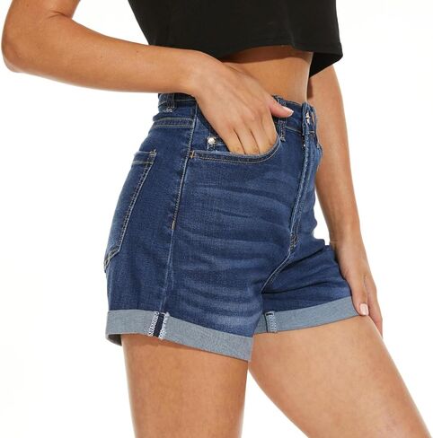VIPONES Jean Shorts Womens High Waisted Stretch Summer Shorts for Women Trendy 2026 Outfits Casual Frayed Denim Shorts in Kuwait
