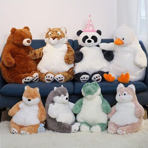 18" Duck Plush Toy, Kawaii Anime Body Pillow, Soft Stuffed Animal, Unique Squishy Gift for Boys & Girls in Saudi Arabia
