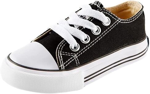 Mvlsoct Boys and Girl Low Top Canvas Kids Lace up Sneakers in Saudi Arabia