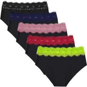 chahoo Thongs for Women Pack Sexy, Breathable Womens Underwear Cotton Seamless Cheeky Panties High Waisted Thong 5 Pack S-XL