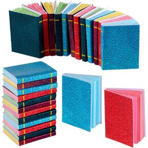 20 Pieces 1:12 Scale Miniatures Dollhouse Books Timeless Miniatures Books Assorted Dollhouse Decoration Accessories (Crackle Style)