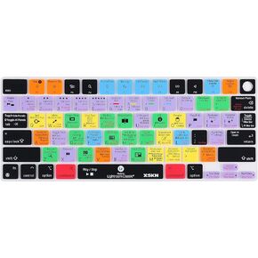 XSKN Lightroom Classic Function Shortcuts Hotkeys US Version Silicone Keyboard Cover Skin for 2021 MacBook Pro M1 Pro / M1 MAX Chip 14.2 inch with Touch ID A2442 16.2 inch with Touch ID A2485