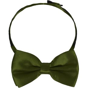 Dan Smith Man Bow Ties Silk Touch Bowtie Hankies Cuff-Links Set Clip-On Adjustable Famliy Shirt