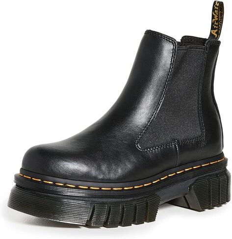 Dr. Marents Women's Audrick Platform Chelsea Boot, Black Nappa Lux in Saudi Arabia