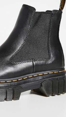 Dr. Marents Women's Audrick Platform Chelsea Boot, Black Nappa Lux in Saudi Arabia