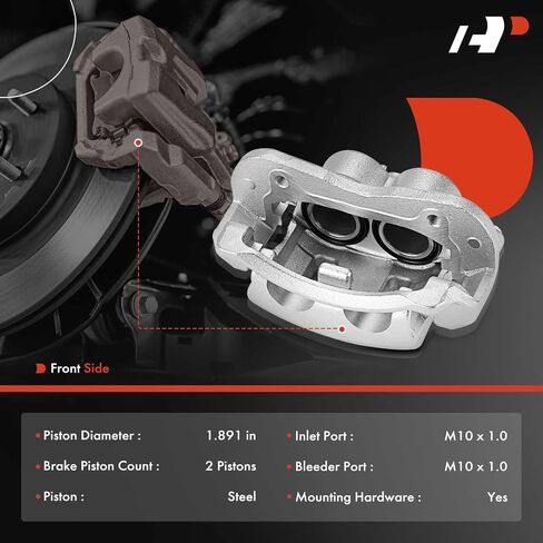 A-Premium Disc Brake Calipers Assembly with Bracket Compatible with Kia Sorento 2005 2006 2007 2008 2009 - Front Driver and Passenger Side, 2-PC Set in Saudi Arabia
