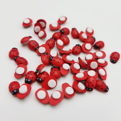 200 قطعة من زخارف الخنفساء الخشبية الصغيرة باللون الأحمر مقاس 8 × 11 مم، مصنوعة يدويًا لعيد الفصح مع ملصقات خشبية لطيور الدعسوقة لتزيين بطاقات القصاصات وألبوم الصور (8 × 11 مم طيور الدعسوقة الحمراء) in Saudi Arabia