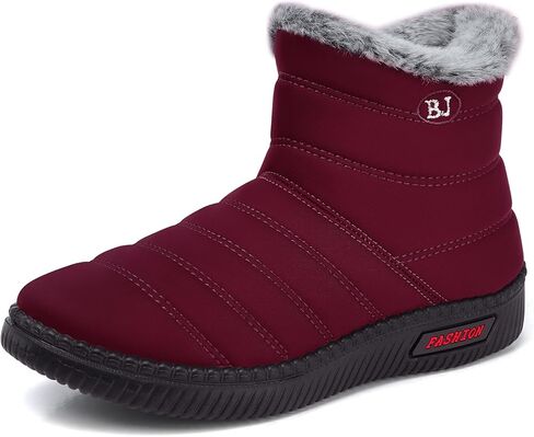 أحذية الثلوج النسائية SWQZVT للشتاء: أحذية دافئة للكاحل مقاومة للماء للنساء للطقس البارد وبطانة من الفرو أحذية معزولة مريحة للمشي مقاس ناعم in Kuwait