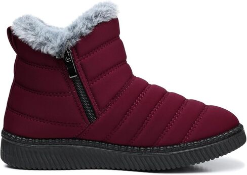 أحذية الثلوج النسائية SWQZVT للشتاء: أحذية دافئة للكاحل مقاومة للماء للنساء للطقس البارد وبطانة من الفرو أحذية معزولة مريحة للمشي مقاس ناعم in Kuwait