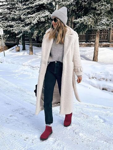 أحذية الثلوج النسائية SWQZVT للشتاء: أحذية دافئة للكاحل مقاومة للماء للنساء للطقس البارد وبطانة من الفرو أحذية معزولة مريحة للمشي مقاس ناعم in Kuwait