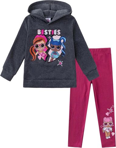 LOL Surprise Dolls Girls’ Hoodie and Legging Set for Little and Big Kids – Pink/Grey in Saudi Arabia