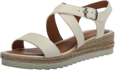 Lucky Brand Women's TRIANNA Wedge Sandal, Pristine, 6.5 in Saudi Arabia