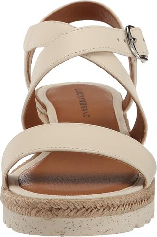 Lucky Brand Women's TRIANNA Wedge Sandal, Pristine, 6.5 in Saudi Arabia