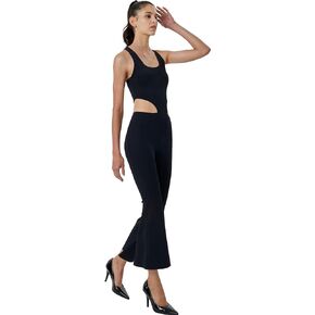 LOVESOFT Women's Sleeveless Flare Jumpsuit - Elegant Backless Romper with Wide Leg Pants and Spaghetti Straps