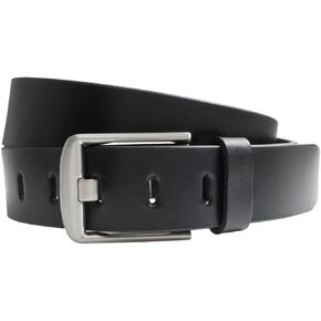 Black Wide Pin Belt - Full Grain Leather Strap with Certified Nickel Free Buckle