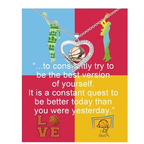 FUSTMW Basketball Pendant Necklace Basketball Charm Bracelet Basketball Lover Gift for Basketball Players Jewelry Inspirational Gift