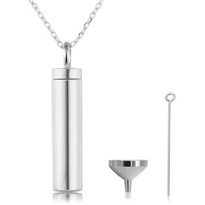 925 Sterling Silver Minimalist Urn Pendant Ash Necklace - Memorial Ashes Keepsake Exquisite Cremation Jewelry