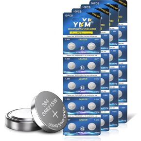 YKM SR621SW 364 Watch Batteries 10 Pack 1.55V Silver Oxide Button Cells in Kuwait