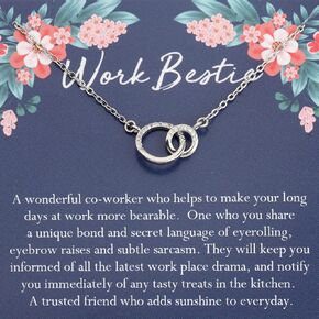 TGBJE Work Bestie Definition Funny Coworker Gift Work BFF Gift Coworker Birthday Jewelry Gift
