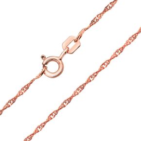 Bling Jewelry Thin 1.5MM Singapore Twist Rope Chain Necklace For Women Rose Gold Plated .925 Sterling Silver Made Italy 14 16 18 20 24 Inch