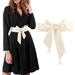 Dress Sash Belt for Women, Bridal Satin Waist Belts Ladies Ribbon Bow Accessory for Wedding Bridesmaid Bridal Belt