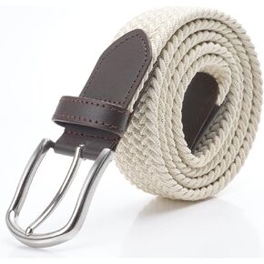 DWOY Elastic Braided Stretch Belt for Men - Versatile Woven Web Belt - Perfect Fit and Comfort