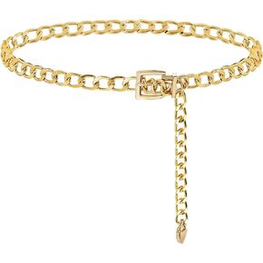 Punk Rock Metal Chunky Waist Chain Belt Buckle Type Jewelry Belly Chain for Women