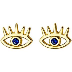 Hollow Evil Eye Tiny Blue CZ Stud Earrings 925 Sterling Silver Small Studs for Women Cartilage Tragus Helix Conch Hypoallergenic Piercing Mini Studs for Little Girls Daughter Christmas Birthday Gifts