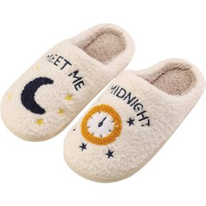 Meet Me at Midnight Slippers 1989 Taylor Slippers for Swiftie Lavender Haze Warm Fuzzy Slippers Cozy House Slippers for Women and Men