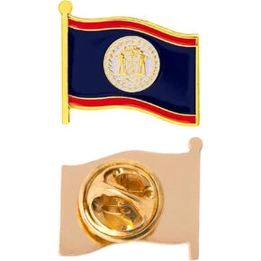 Belize Lapel Pin Country Enamel Made of Metal Souvenir Hat Men Women Patriotic (Waving Flag Lapel Pin)